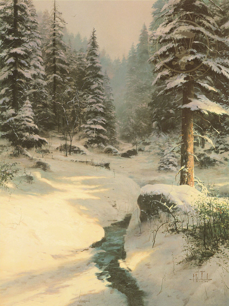 thomas kinkade winter paintings